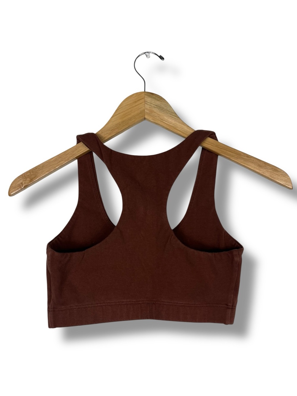 MATE The Label Sports Bra XS Brown Organic Cotton Racerback Sustainable USA Made - Picture 9 of 9